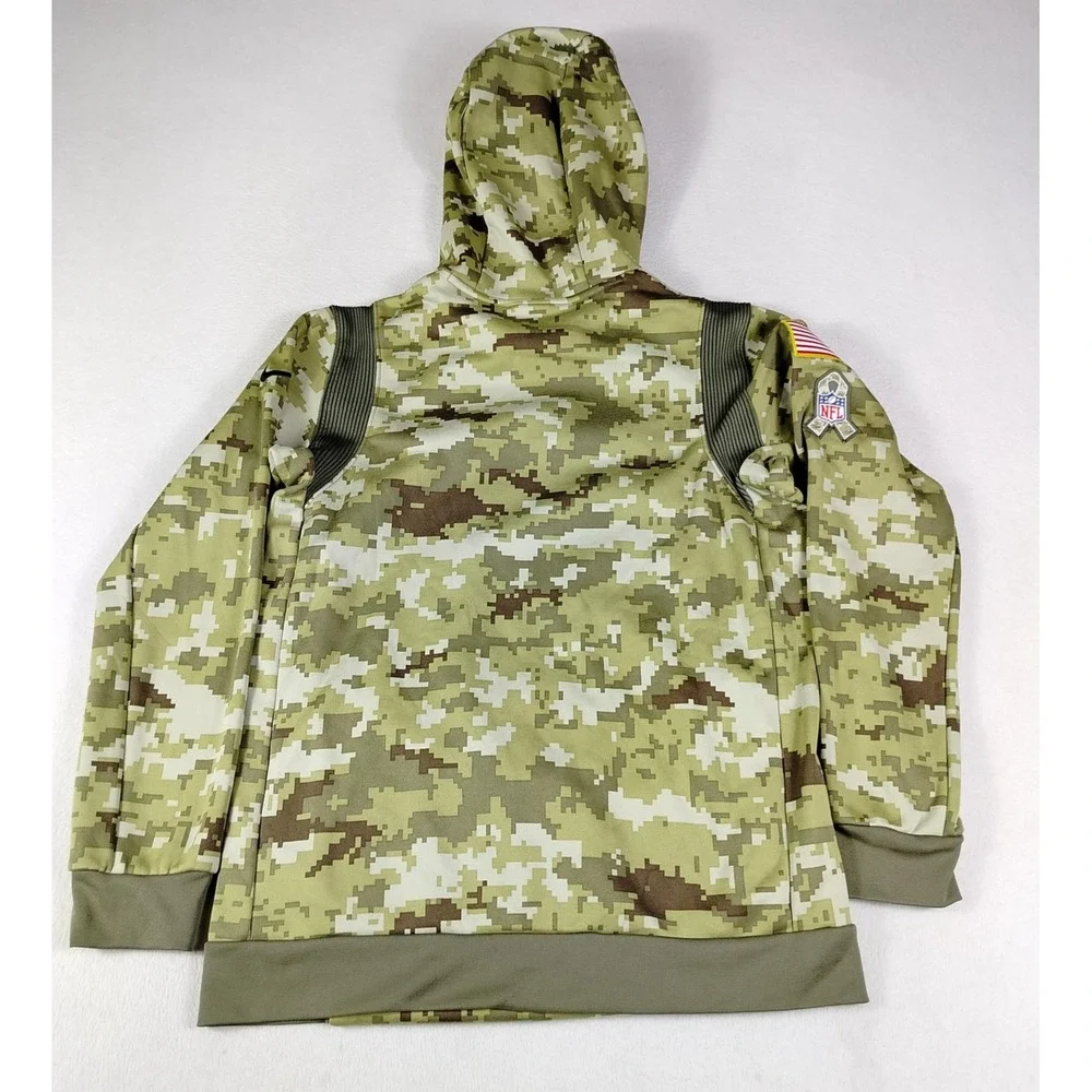 New England Patriots Hoodie Mens Medium Camo NFL Football Nike Dri-FIT‎ On Field